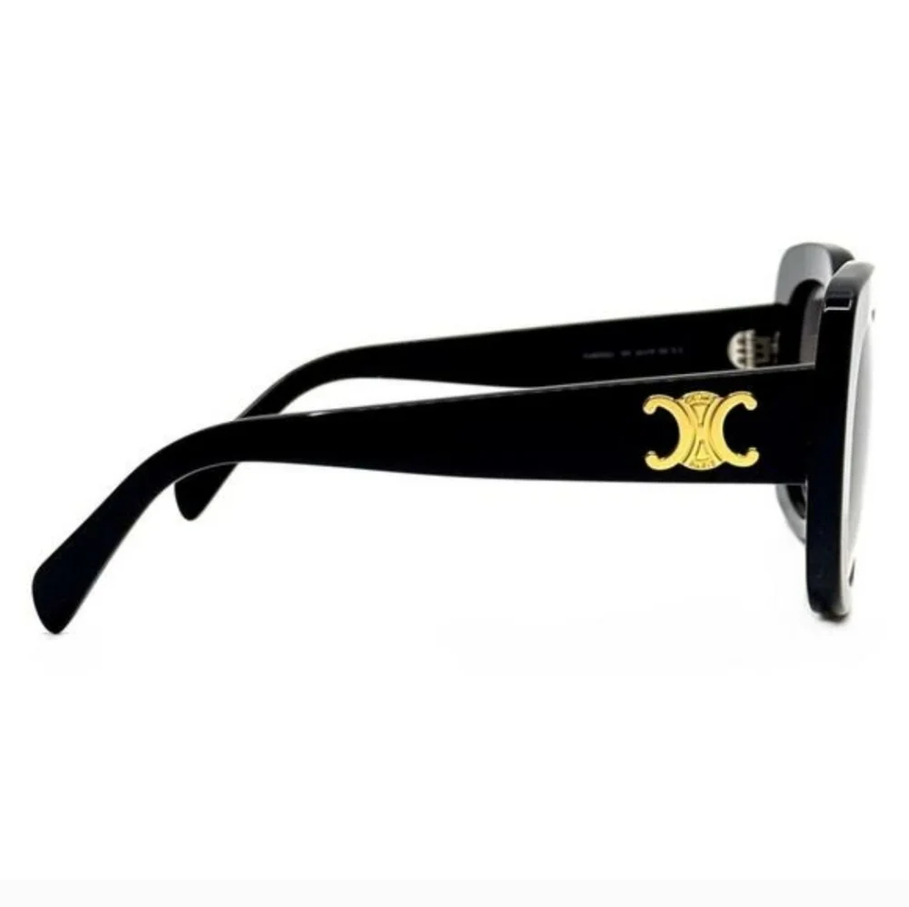 CELINE Triomphe Butterfly Round Sunglasses Acetate Ombre GRADIENT Black SUNNIES - Picture 5 of 16